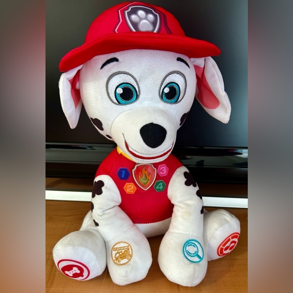 PAW Patrol Marshall's Read-to-Me Adventure dog plush toy